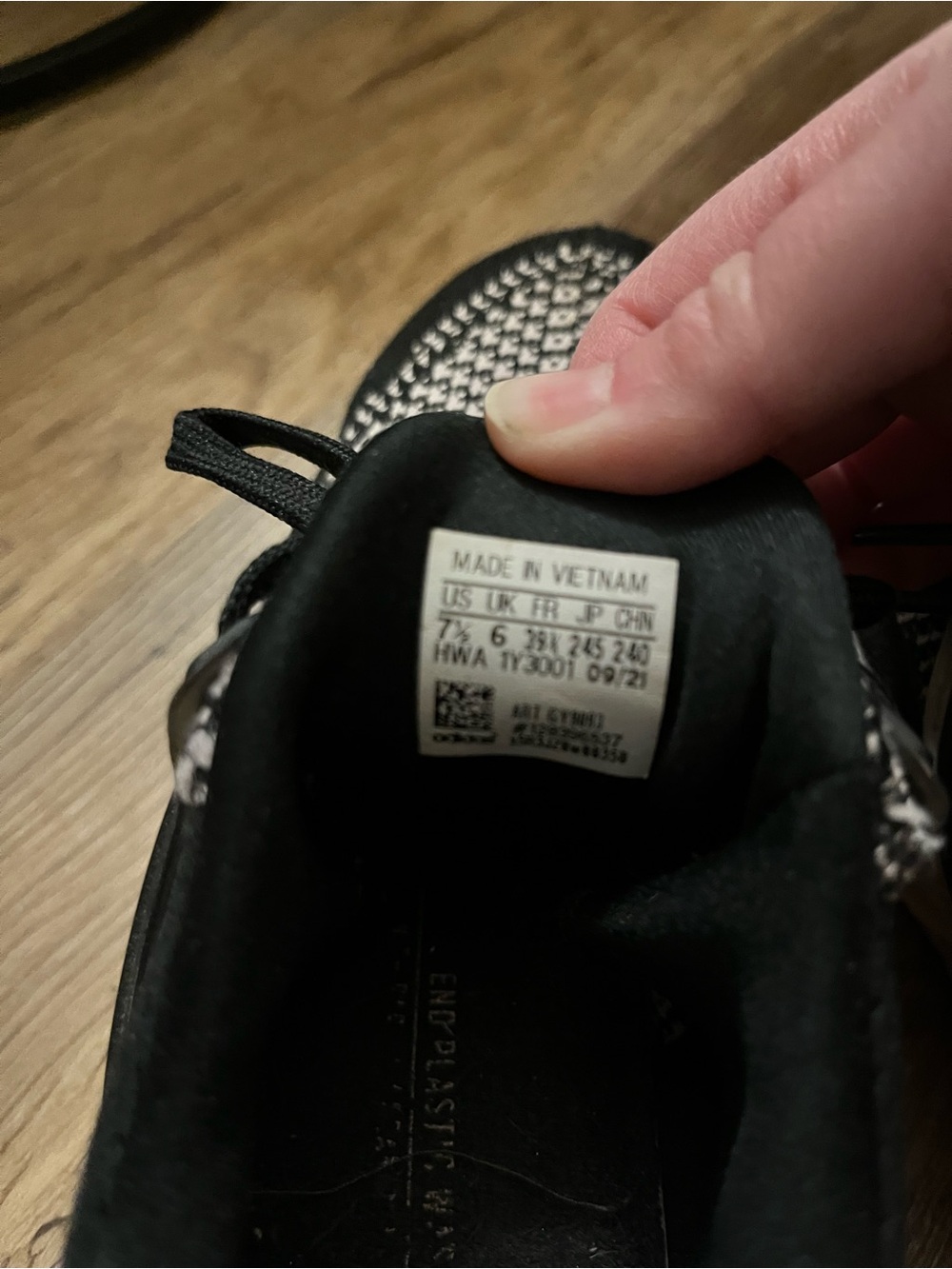 Adidas Black & White Knit Training Sneakers View 4